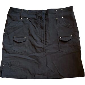 Jamie Sadock Skort Womens 10 Black Golf Skirt Pockets Stretch Tennis PIckleball